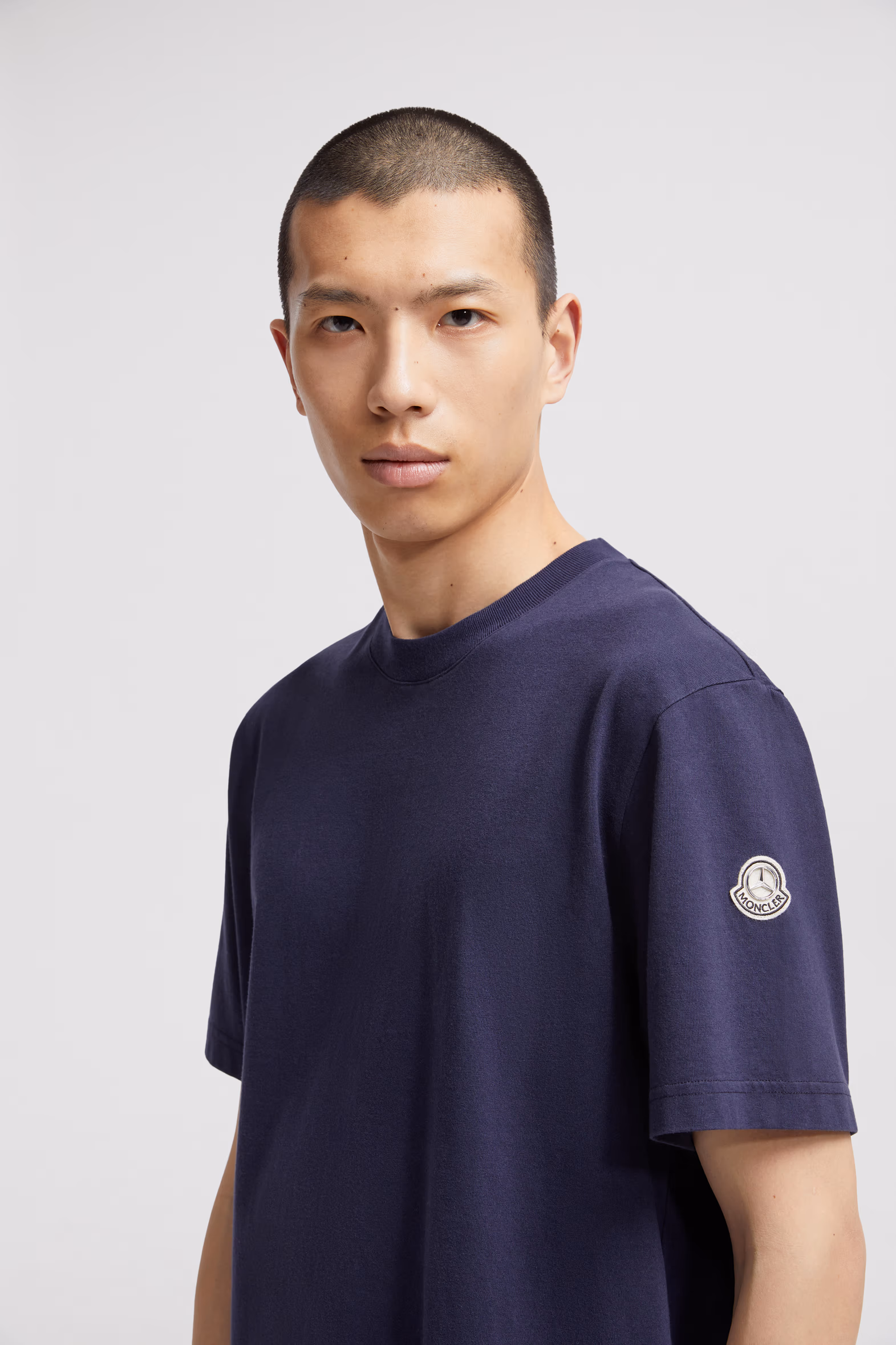 Moncler x Mercedes-Benz by NIGO Cotton T-Shirt Men Navy Blue Moncler 4
